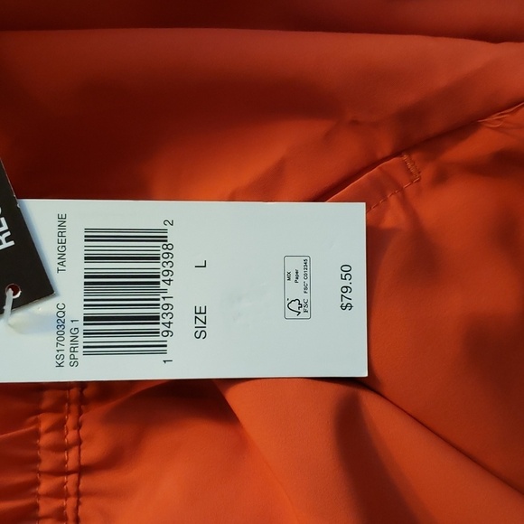 Michael Kors NWT Men's Orange Swim Trunks with White MK Logo - Picture 3 of 5